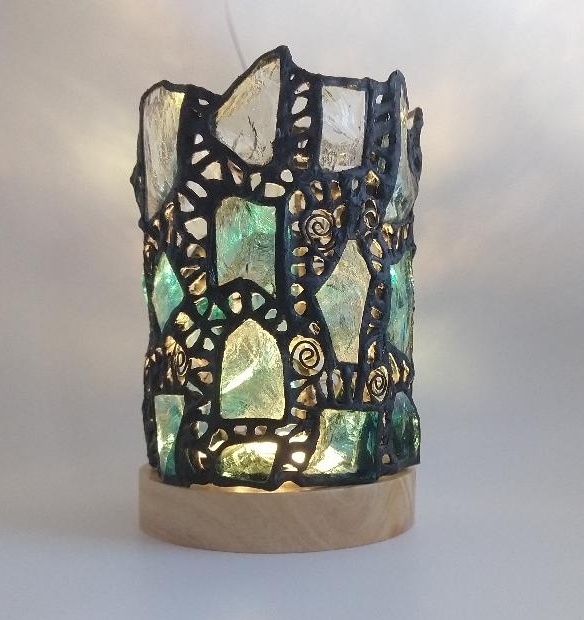 Ocean Hues Cylinder Lamp